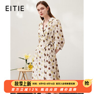 愛特愛（EITIE）復(fù)古波點(diǎn)西裝連衣裙氣質(zhì)浪漫七分袖顯瘦春季新款6907617 白色12 M 160