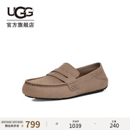UGG春季新款男士舒適淺口豆豆鞋樂福鞋 1166762 SKP|煙羽灰色 45 