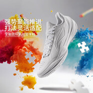 李寧（LI-NING）利刃5V2男子25年透氣網(wǎng)面籃球比賽鞋 標準白 44