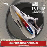 安踏（ANTA）KT10｜籃球鞋男氮科技湯普森實戰(zhàn)訓(xùn)練碳板中幫運動鞋 穿越時間/灰-10 39