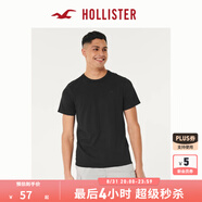 HOLLISTER24夏款經(jīng)典小海鷗情侶基礎(chǔ)款短袖T恤男裝女裝KI324-4042 黑色 M (180/100A)