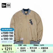 NEW ERA紐亦華MLB棒球NY夾克刺繡春秋男女情侶簡約百搭運動休閑外套 13546437-卡其色 SOX 2XL