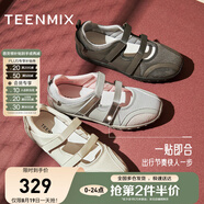 天美意鞋子女瑪麗珍鞋運動(dòng)百搭可愛(ài)女戶(hù)外品牌女鞋2025夏KH009BA5 灰色 38