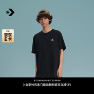 匡威（Converse）【夏季新品】匡威官方 春夏男簡約刺繡純色短袖打底T恤MCH688 10023876-A02 XS