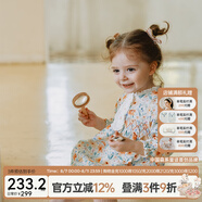 OAK FAMILY燈芯絨連衣裙女寶寶周歲長(cháng)袖公主裙洋氣 花園舞曲 80 cm