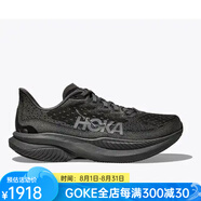 HOKA ONE ONE男鞋跑步鞋Mach 6馬赫6競(jìng)速公路跑鞋減震輕便運(yùn)動(dòng)鞋馬拉松長(zhǎng)跑鞋 black / black黑色 40.5 碼/7.5=40 2/3
