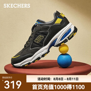 斯凱奇（Skechers）男鞋復(fù)古潮流拼接低幫耐磨時(shí)尚老爹鞋舒適休閑運(yùn)動(dòng)鞋百搭 黑色/黃色/BKYL 46