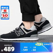 NEWBALANCE運動鞋 NB男鞋女鞋 574系列復(fù)古輕便透氣休閑跑步鞋 ML574EVB 黑灰色 43