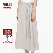 無印良品 MUJI IDEE 女式 裹裙 半身裙 淺銀灰色 均碼