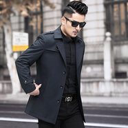 BURBERRY巴寶莉英倫風(fēng)外套男短款感夾克2025春秋季新款男士風(fēng)衣潮 墨綠色 常規(guī) M (130斤以下)