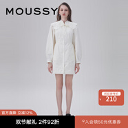 moussy 女裝新款可拆卸領泡泡袖短款連衣裙女010GSW30-2380 011米白色 S 00001