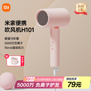 米家小米電吹風(fēng) 吹風(fēng)機(jī) 負(fù)離子護(hù)發(fā)可折疊 大風(fēng)力速干 H101 粉色 CMJ04LXP 國家補(bǔ)貼 便攜出游七夕禮物