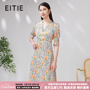 愛(ài)特愛(ài)（EITIE）浪漫田園風(fēng)印花桑蠶絲連衣裙優(yōu)雅夏季新款真絲碎花裙7007745 蕊黃74 S 155