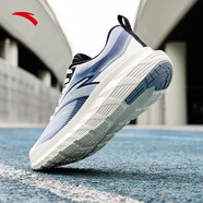 安踏（ANTA）輕云輕質(zhì)緩震跑步鞋男秋季新款網(wǎng)面透氣運動(dòng)鞋男鞋 霧灰/象牙白-2 42.5 (265mm)