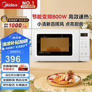 美的（Midea）變頻小清新微波爐 液晶屏幕 磨砂面板 小型20L家用 匠心工藝（PM2002）