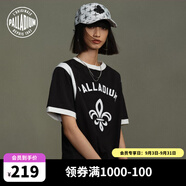 PALLADIUM帕拉丁上衣棉質(zhì)撞色鳶尾花印花時(shí)尚女款短袖T恤198233 鉛黑色 XS