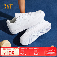 361°運(yùn)動(dòng)女鞋秋季開學(xué)復(fù)古厚底增高小白休閑板鞋子女682116601F-7