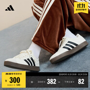 adidas「T頭鞋」VL COURT復古休閑板鞋德訓鞋男女阿迪達斯輕運動(dòng) 漢玉白/黑色/樹(shù)脂黃   35.5