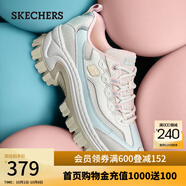 斯凱奇（Skechers）女鞋秋冬奶油蜜糕鞋厚底增高拼色老爹鞋網(wǎng)面透氣休閑熊貓鞋177233 航海藍(lán)/NTBL 35 偏大建議選小半碼