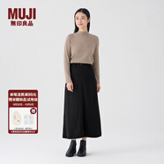 無(wú)印良品（MUJI）女式 燈芯絨 A字裙 長(cháng)半身裙女秋冬款裙子 美拉德BE09CC3A 黑色 M (160/66A)