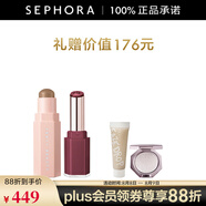 FENTY BEAUTY 星塵蜜光潤養(yǎng)唇膏 #日日冷玫+修容01套組