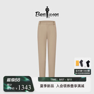 比音勒芬【彈力易打理】2025春夏新款女褲戶(hù)外簡(jiǎn)約凈色親膚挺括長(zhǎng)褲休閑褲