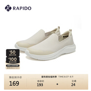 Rapido靂霹道春秋新款情侶款簡(jiǎn)約休閑鞋舒適輕便健步鞋CQ4ZK3S10 米色 37