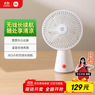 米家 小米桌面小風(fēng)扇 開學(xué)必備臺(tái)式手持迷你便攜充電風(fēng)扇小型 戶外露營(yíng)宿舍辦公室家用 7羽葉大風(fēng)量