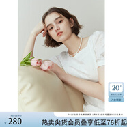 范思藍恩黑色法式氣質(zhì)顯瘦連衣裙女夏季赫本風(fēng)小黑裙設計感12125 柔花白色 XL