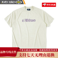 NOTHOMMEBLUE藍(lán)岐2025新款索羅娜LOGO印花情侶短袖速干T恤男 淺青灰M170-175