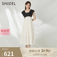 SNIDEL春夏款甜美方領(lǐng)露背高腰荷葉邊公主連衣裙SWFO232255 混合色 均碼 （F）