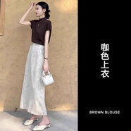 夏裝2025新款新中式國風(fēng)茶系穿搭一整套感御姐鹽系輕熟兩件套 a2024初戀清純奶甜別致絕美 S