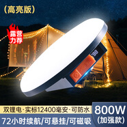 戶外便攜多用帳篷燈野營營地燈led充電飛碟燈擋水夜市地攤燈 深色充電飛碟燈-12400毫安【10個裝】