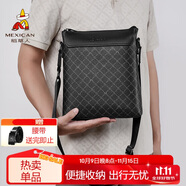 稻草人男士單肩包斜挎包老花紋印花日字包輕便通勤手機(jī)男包生日禮物