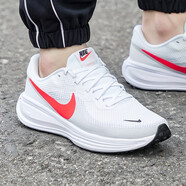 耐克（NIKE）官方艦店男鞋秋冬季新款運動(dòng)鞋REVOLUTION 8健身休閑鞋緩震跑步鞋 白紅 HJ9198-102 40.5
