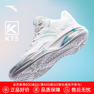 安踏（ANTA）KT3 Team｜籃球鞋男湯普森夏季中幫透氣防滑減震學(xué)生實戰(zhàn)運動鞋子 【2代】安踏白/淺霧灰/泳池藍-1 42 (260mm)