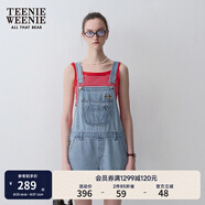 Teenie Weenie小熊女裝簡(jiǎn)約風(fēng)夏季連體背帶短褲美式復古時(shí)髦牛仔褲 淺藍色 M (165)