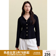 獨束大碼女裝針織衫V領(lǐng)紅色毛衣女2024冬大碼胖mm泡泡袖收腰上衣 靜謐黑 2XL (尺碼：4)