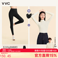 VVC打底褲女春秋外穿鯊魚安全褲顯瘦緊身瑜伽褲女高腰提臀魔術鉛筆褲 組合【220g絨款+奶油米肌底衣】 M 【 90-100斤】