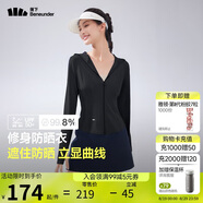 蕉下（beneunder）防曬衣女涼感修身AL11924短款辣妹防曬服女外套漫暮黑S
