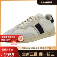 拉夫勞倫（Ralph lauren）Polo皮革舒適系帶低幫板鞋男款藍(lán)白色 白藍(lán)色 41