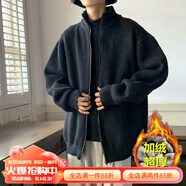 杜小閑  開(kāi)衫加絨毛衣男士寬松百搭針織衫秋冬季潮流線(xiàn)衫休閑衣服男外套 ks2200 黑色  加絨 XL [建議120-140斤]