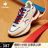 樂卡克法國公雞情侶款春夏厚底增高休閑復(fù)古運動跑步男鞋女鞋 米/藍/紅 40
