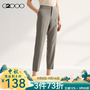 G2000【三防科技】G2000女裝SS24商場(chǎng)新款柔軟舒適易打理九分煙管褲 輕薄 三防-棕色煙管褲27寸 40