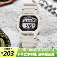 卡西歐手表 復(fù)古小方塊 運(yùn)動(dòng)學(xué)生表 多功能持久電力防水男表520禮物 WS-1400H-8A