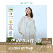 茵曼章若楠同款防曬苧麻棉女裝襯衫2025夏季新品襯衣上衣 象牙白1 XL