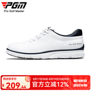 PGM高爾夫球鞋男士 旋鈕鞋帶 夏季運動(dòng)鞋golf防水超遷防側滑鞋釘 XZ277-白藍色【鞋帶】 40