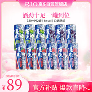 銳澳（RIO）洋酒 預(yù)調(diào)酒 雞尾酒 果酒8度甜酒 強(qiáng)爽系列 330ml*12罐 聚會(huì)送禮
