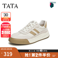 他她（TATA）男士阿甘男鞋復(fù)古德訓(xùn)鞋男運(yùn)動休閑鞋厚底板鞋小白鞋PCB01AM5 QDR01AM4米/灰/杏 44