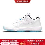JordanAJ11RetroLow漆皮傳奇藍潮流百搭耐磨低幫兒童籃球鞋白藍 35.5